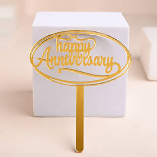 Happy Anniversary Cake Topper