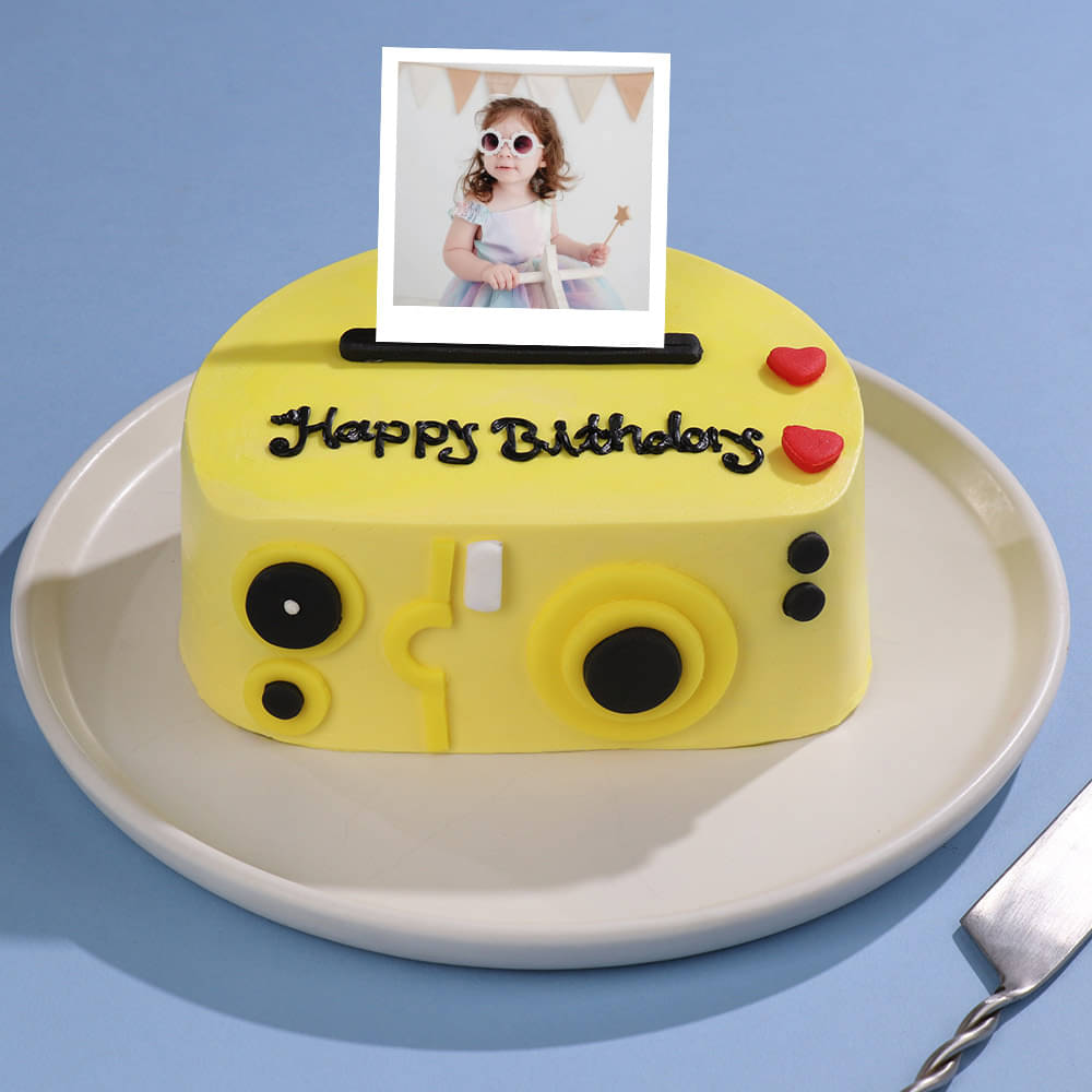 Happy Birthday Polaroid Cake