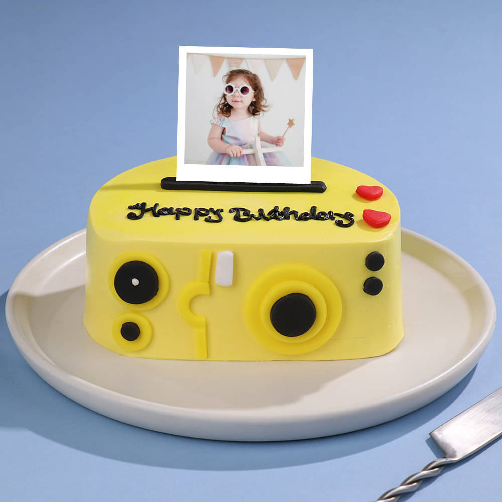Happy Birthday Polaroid Cake