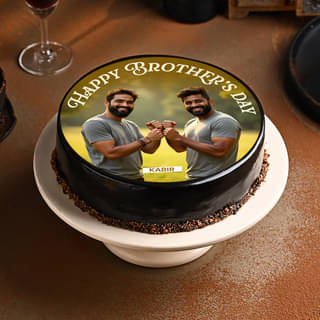 Happy Brothers Day Photo Cake
