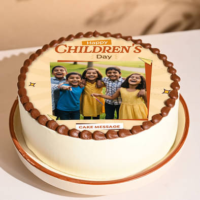 Happy Childrens Day Photo Cake