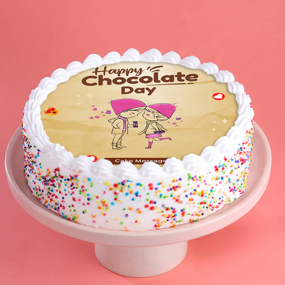 Happy Chocolate Day Love Cake