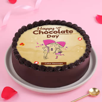 Happy Chocolate Day Love Cake