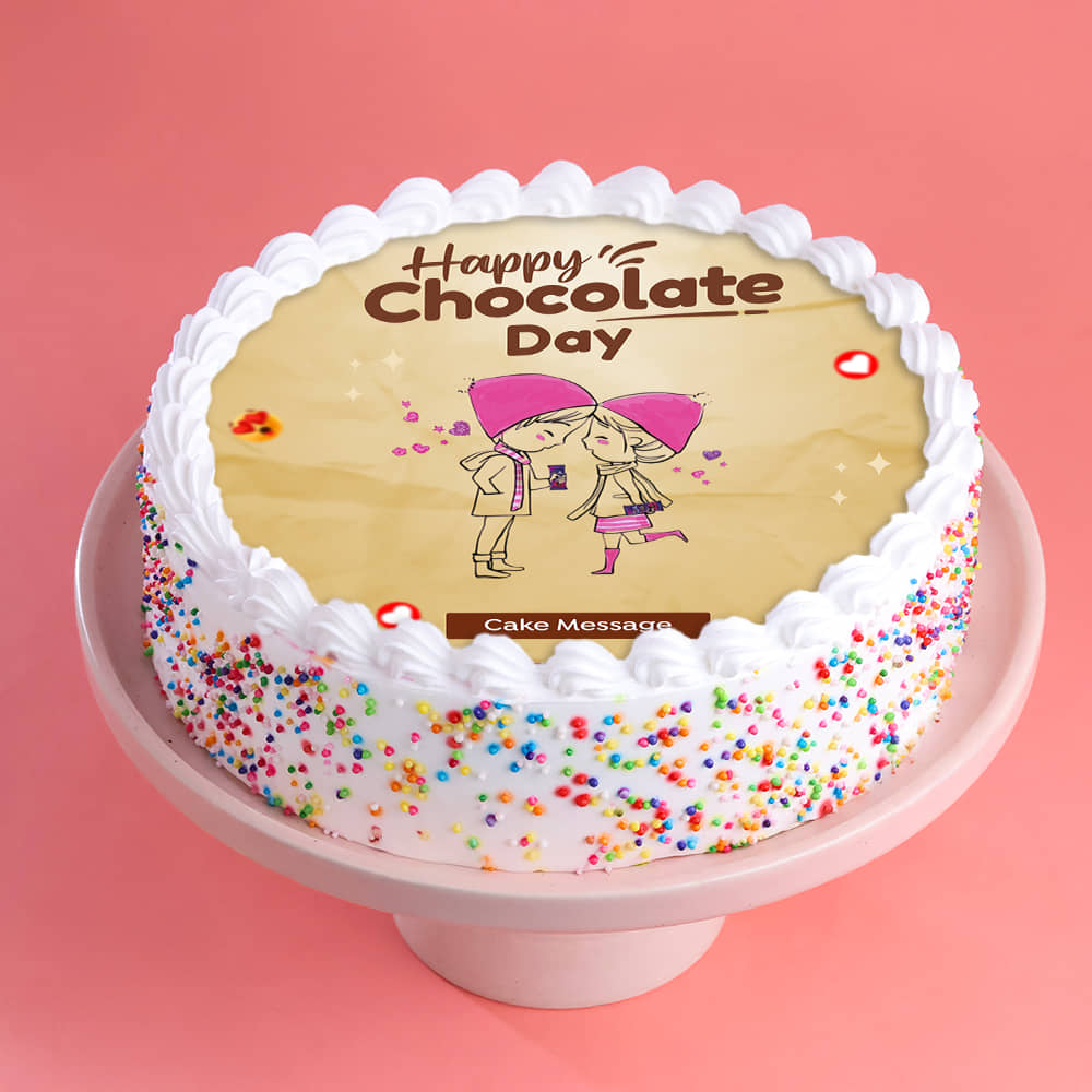 Happy Chocolate Day Love Cake
