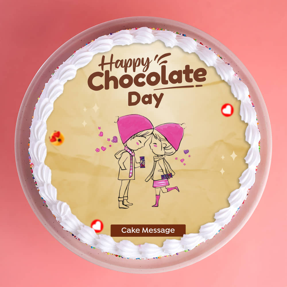Happy Chocolate Day Love Cake