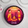 Front View of Happy Diwali Cake