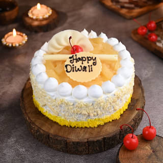 Happy Diwali Pineapple Cake