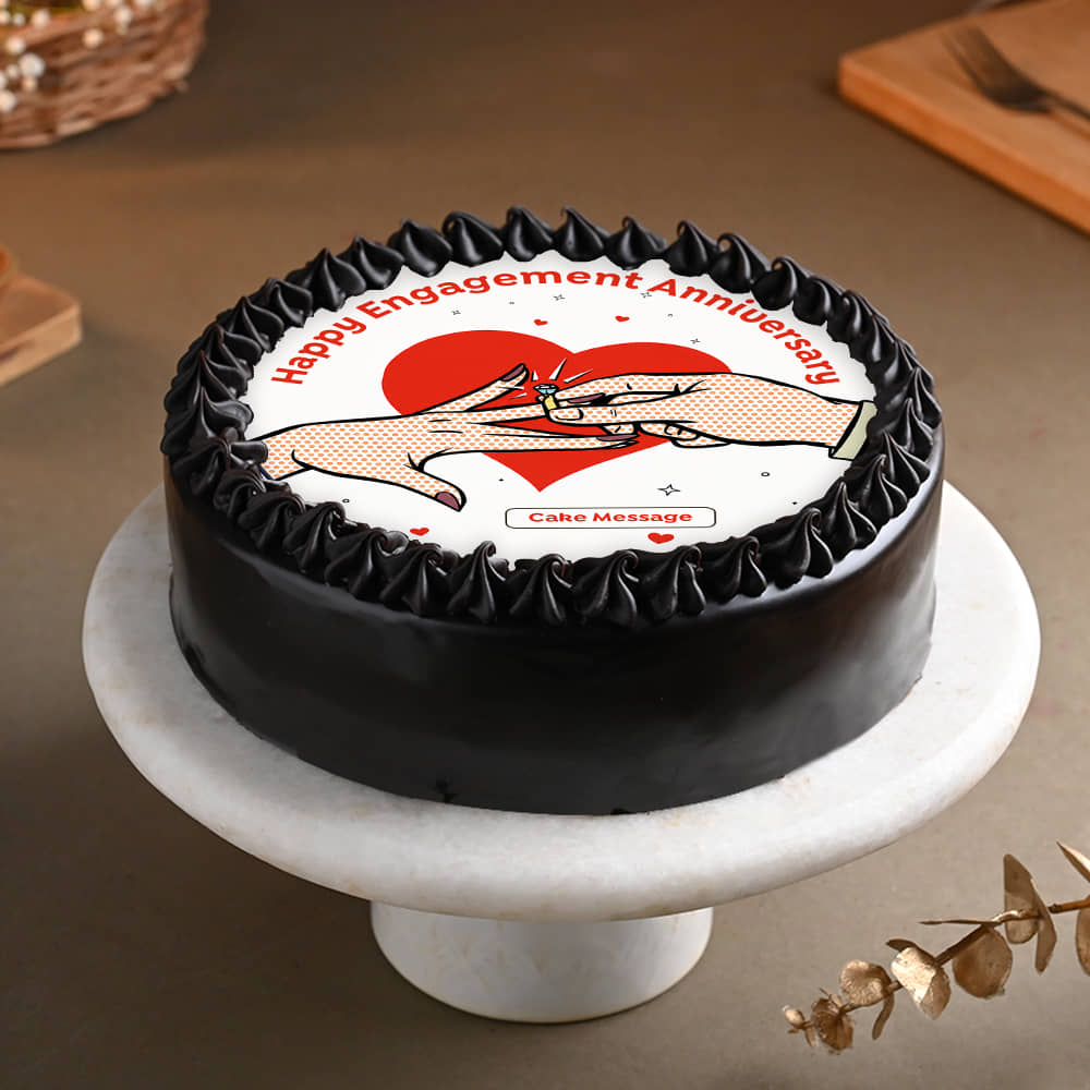 Happy Engagement Anniversary Cake