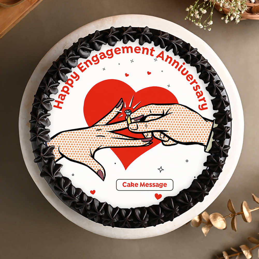 Happy Engagement Anniversary Cake