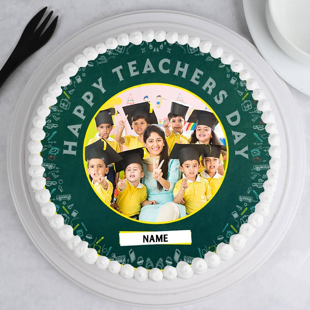 Front View of Wishful and Appreciative Cake For Teachers