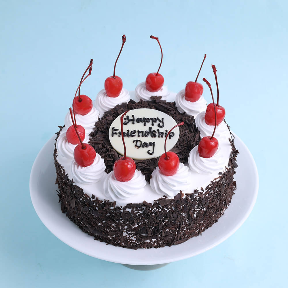 Happy Friendship Day Black Forest Cake