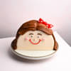 Happy Girl Fondant n Cream Half Cake