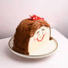 Happy Girl Fondant n Cream Half Cake
