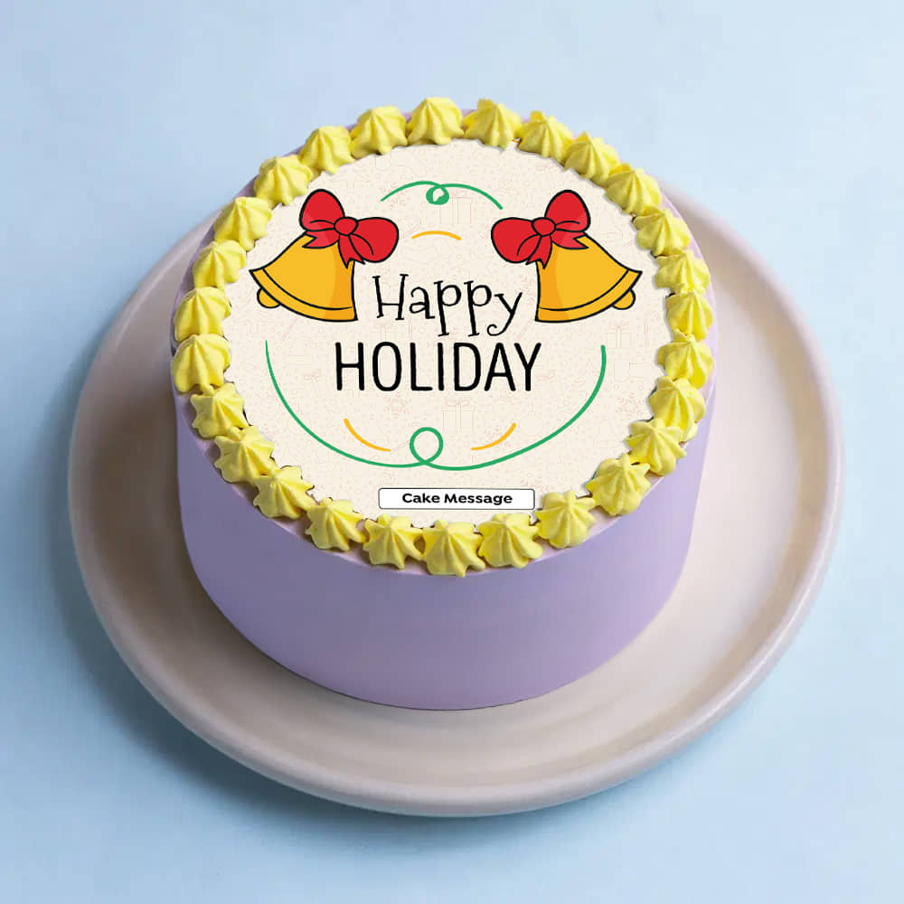 Happy Holiday Christmas Bento Cake