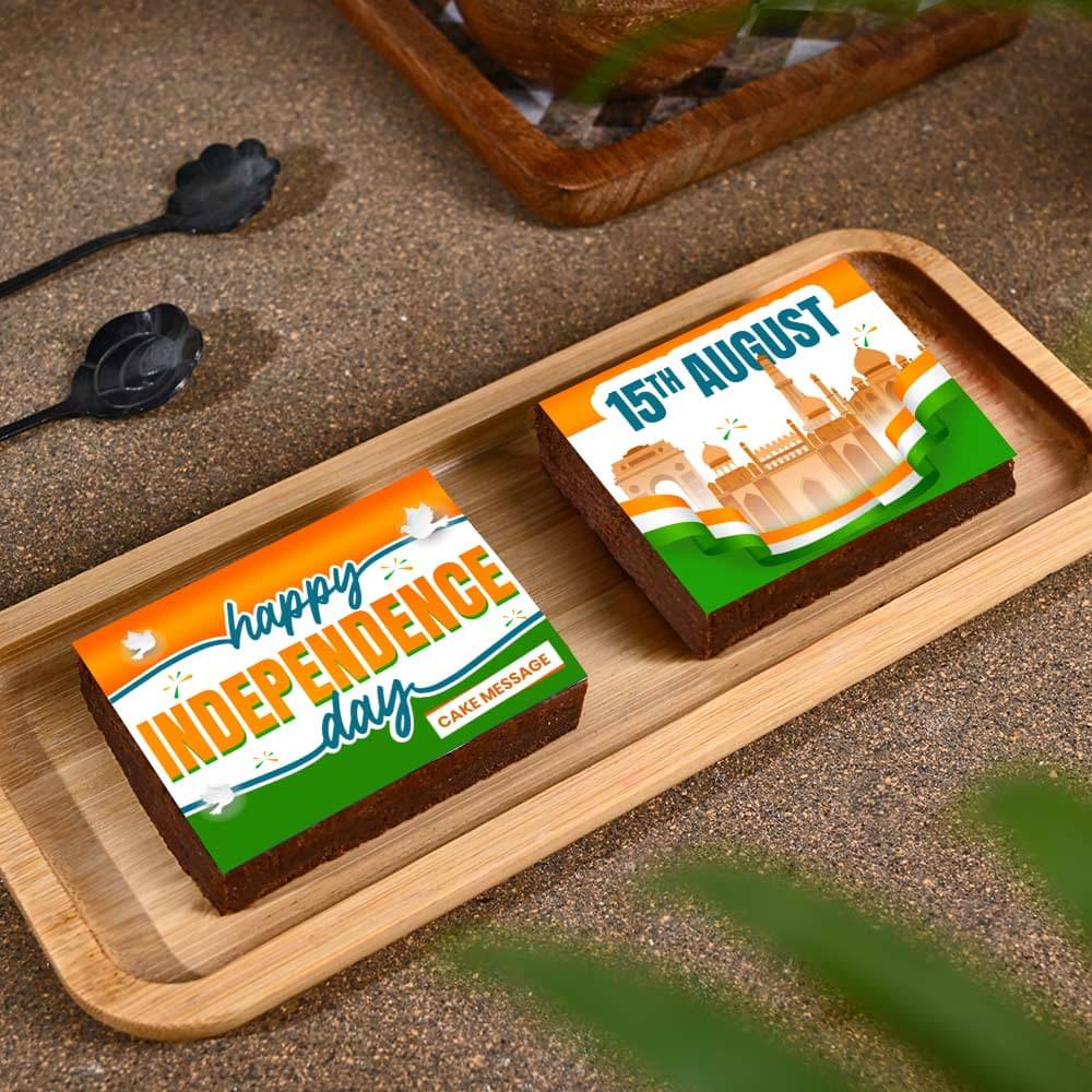 Happy Independence Day Walnut Brownie Duo