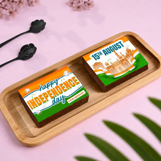 Happy Independence Day Walnut Brownie Duo