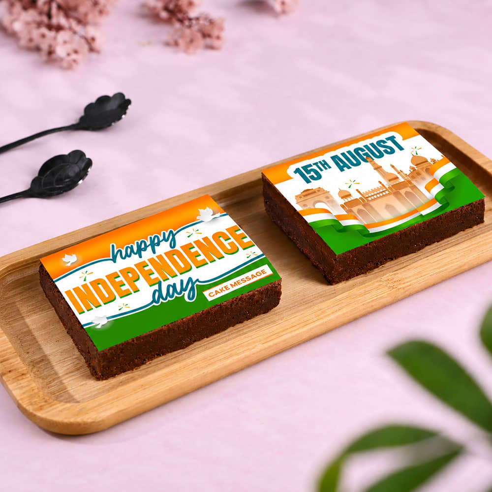 Happy Independence Day Walnut Brownie Duo