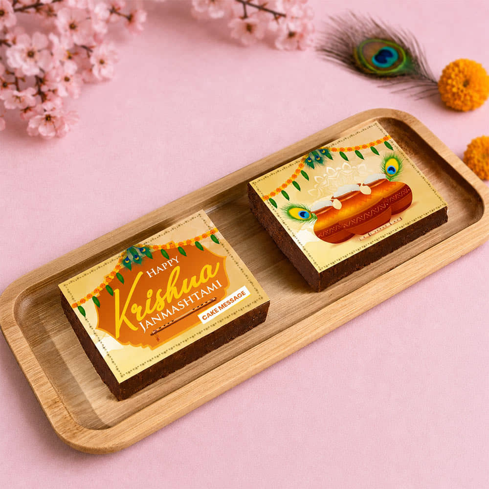 Happy Janmashtami Walnut Brownies