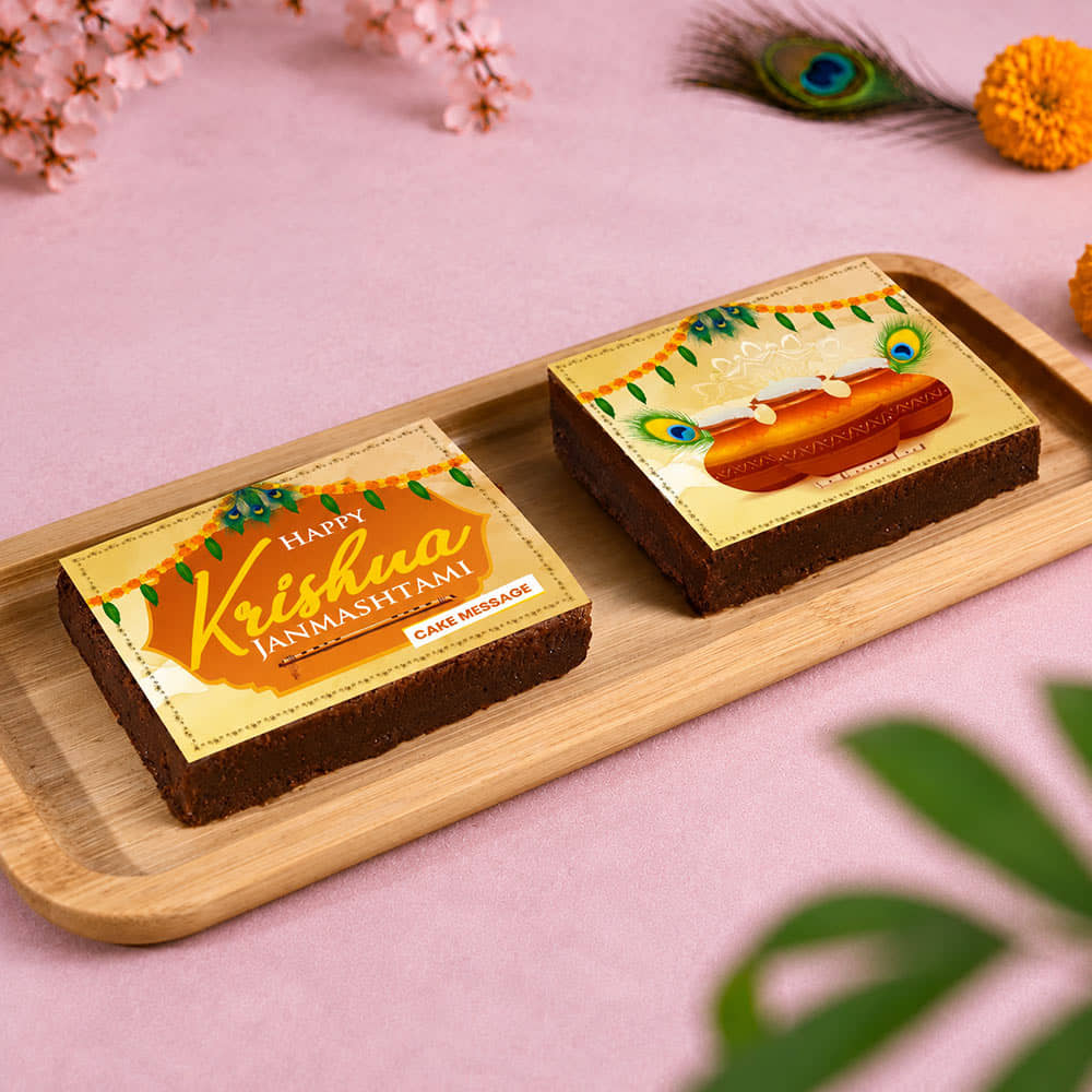 Happy Janmashtami Walnut Brownies