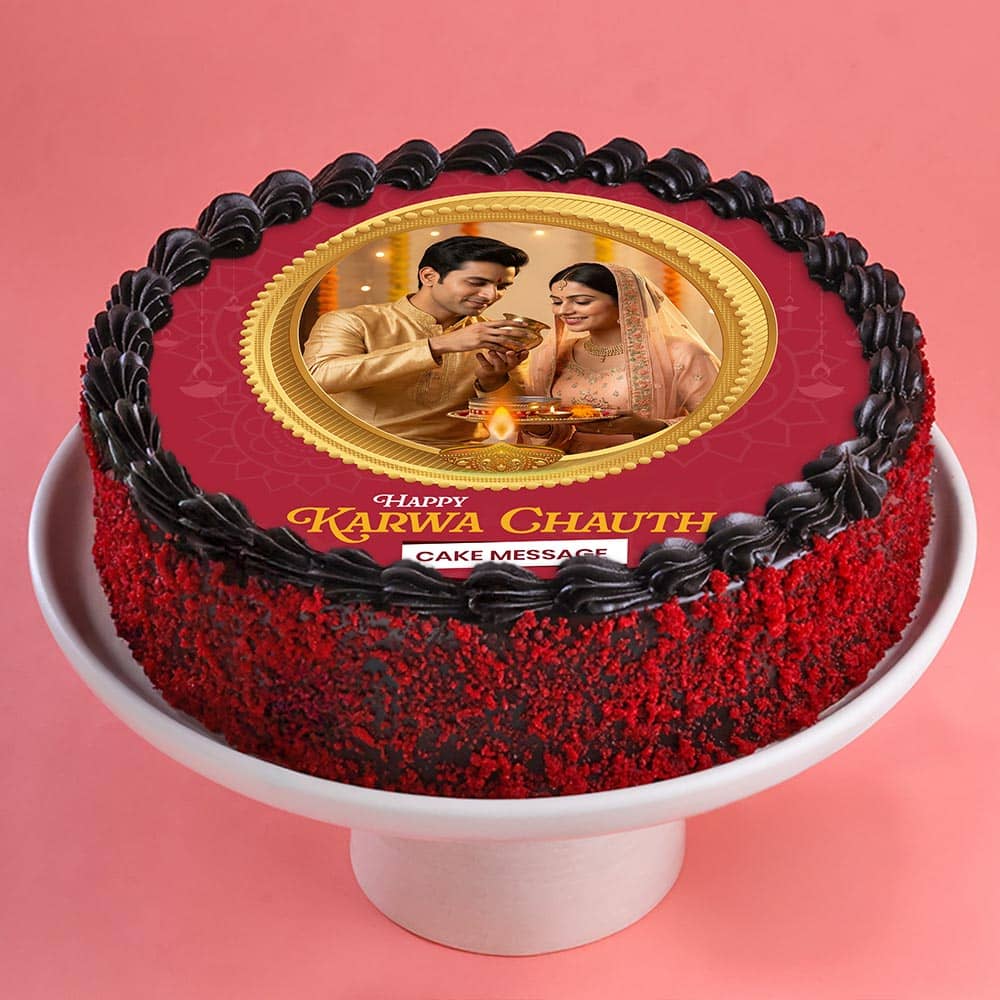 Happy Karwa Chauth Photo Cake