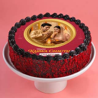 Happy Karwa Chauth Photo Cake Happy Karwa Chauth Photo Cake