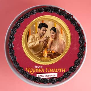 Happy Karwa Chauth Photo Cake