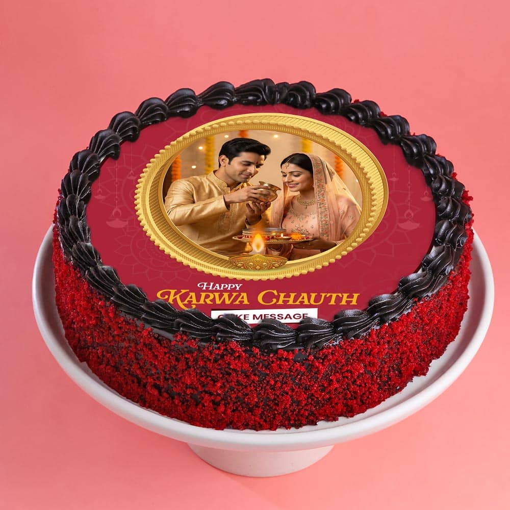 Happy Karwa Chauth Photo Cake