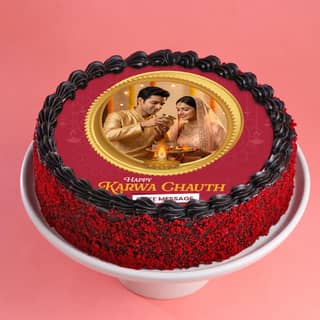 Happy Karwa Chauth Photo Cake