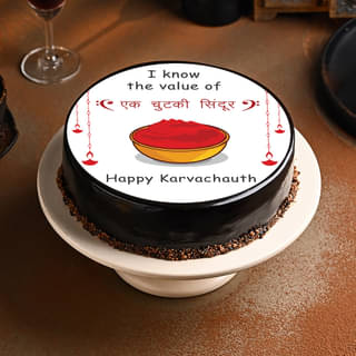 Karwa Chauth Poster Cake