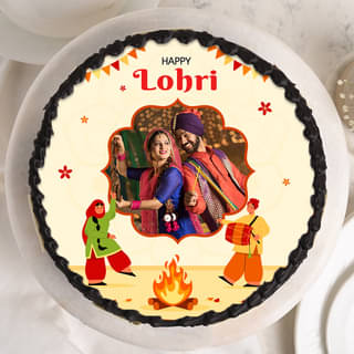 Happy Lohri Photo Cake