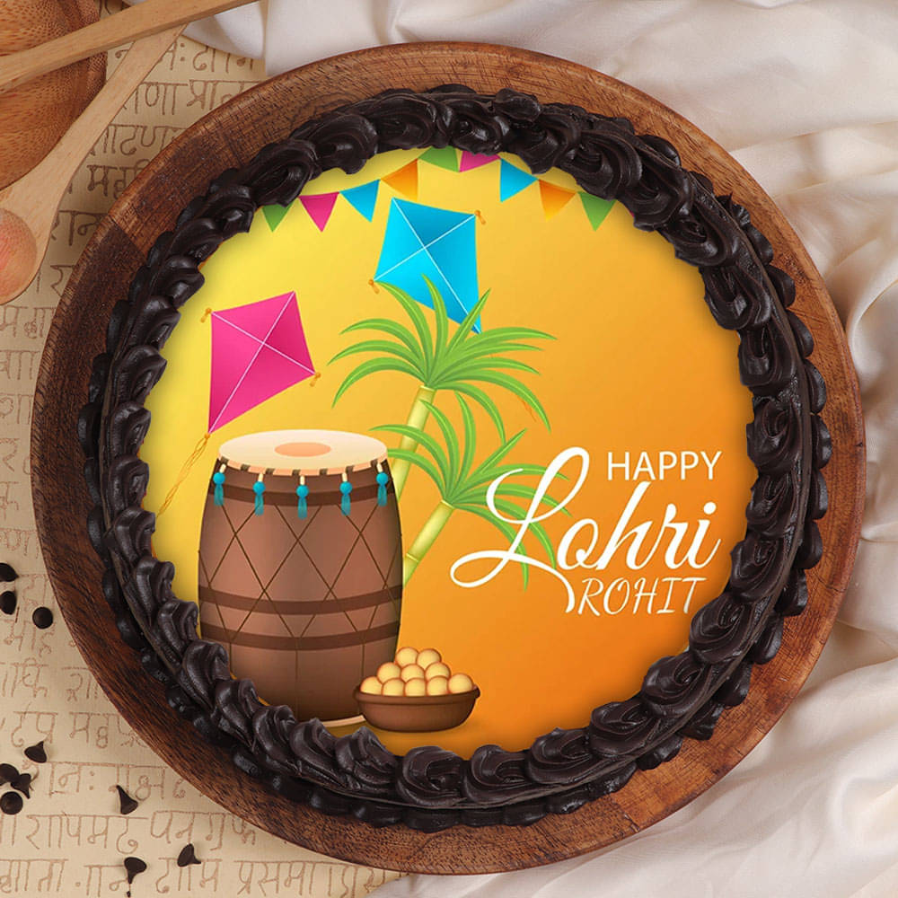 Happy Lohri Poster Cake