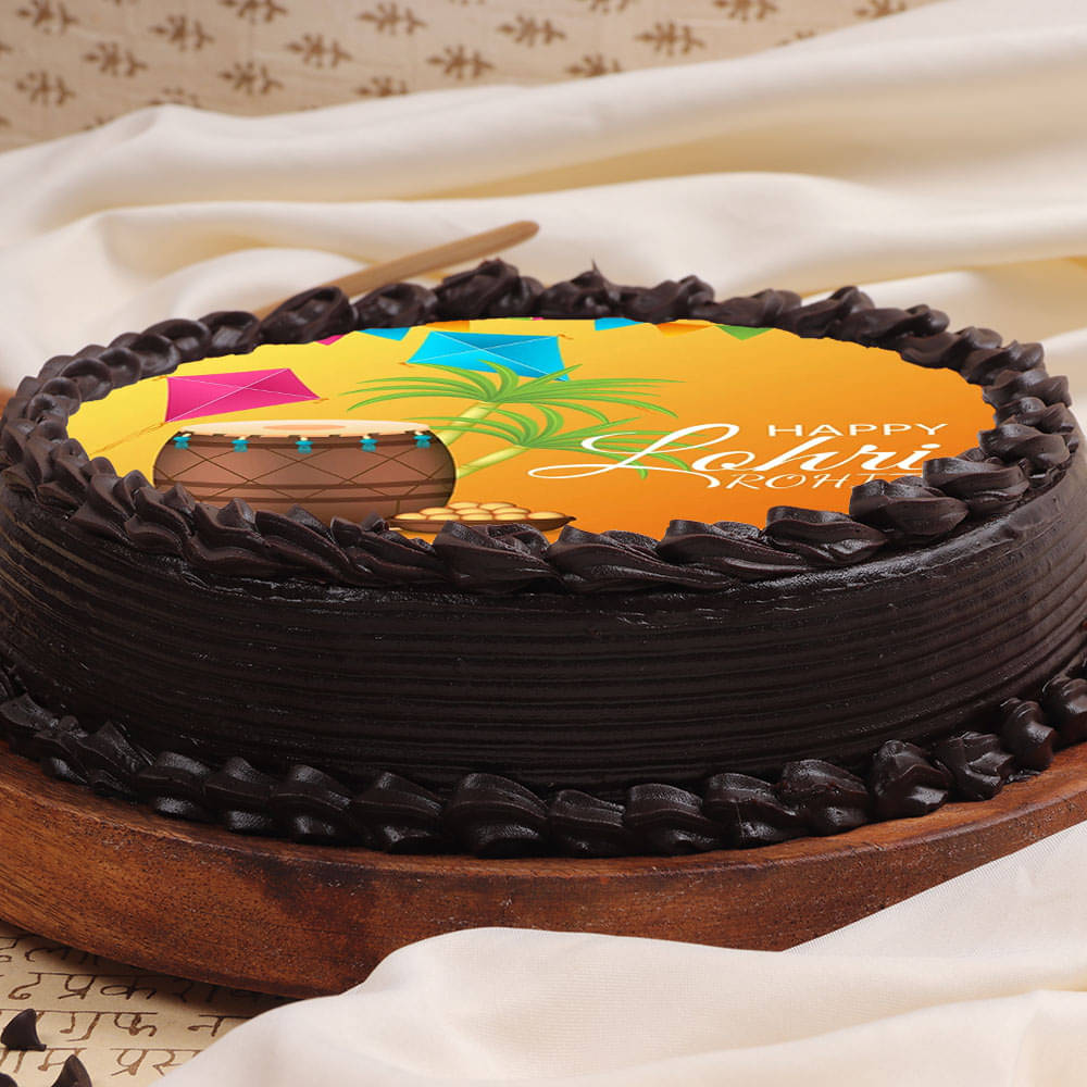 Happy Lohri Poster Cake