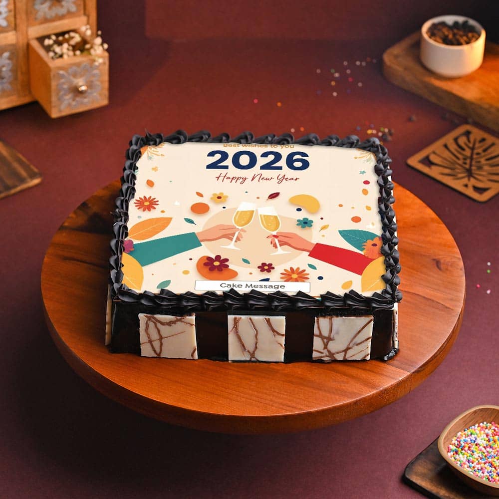 Happy New Year Cheers Cake Happy New Year Cheers Cake