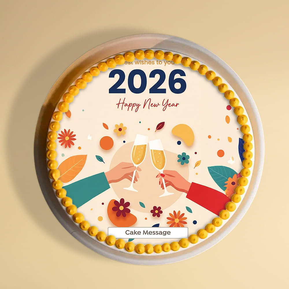Happy New Year Cheers Cake
