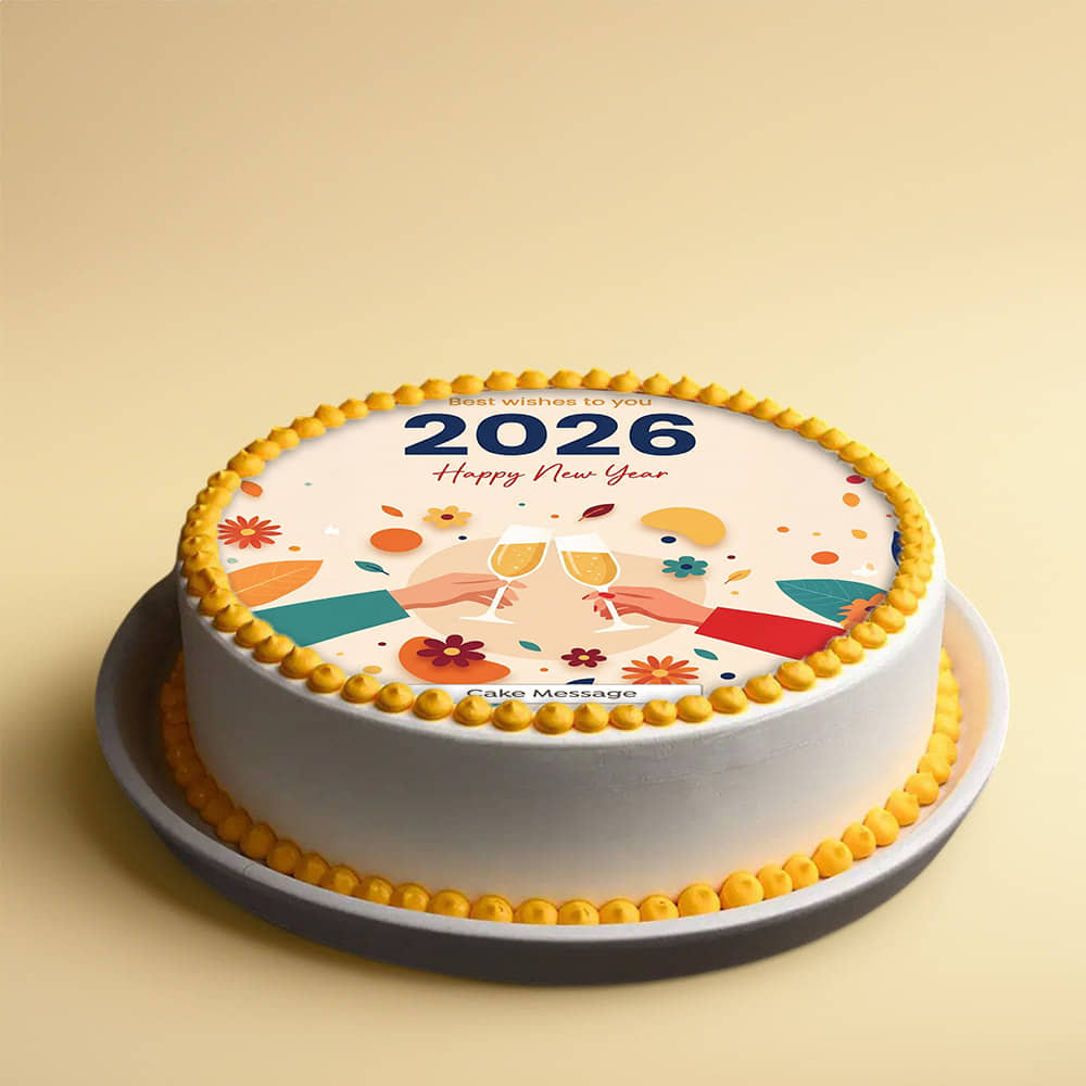 Happy New Year Cheers Cake