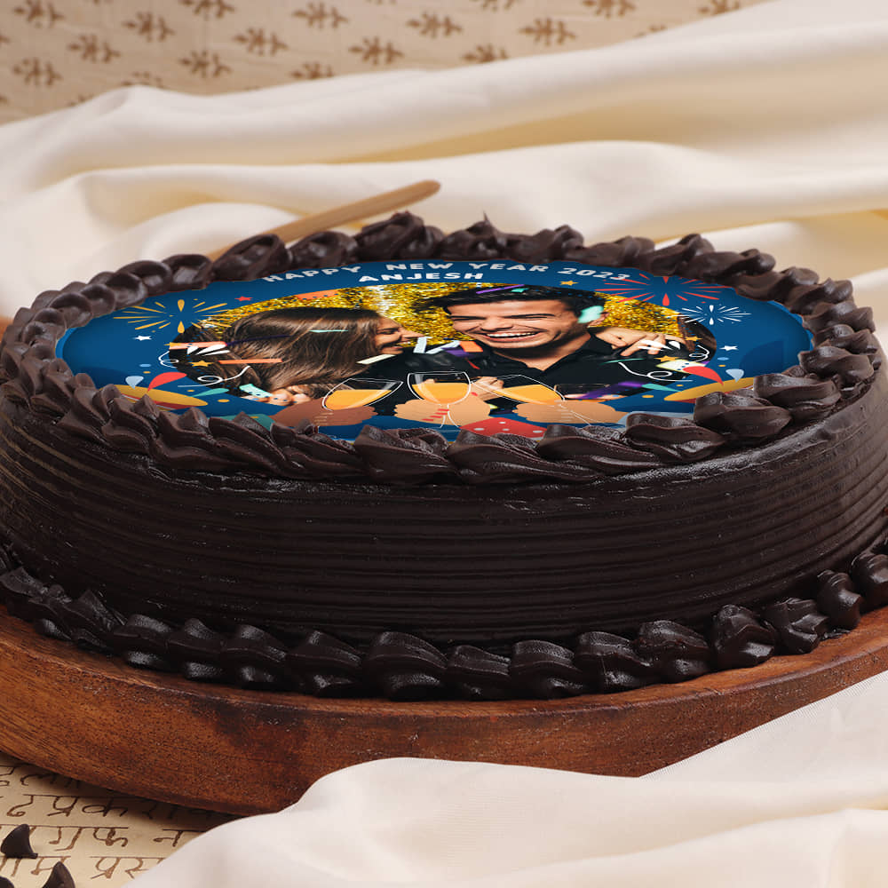Happy New Year Photo Cake