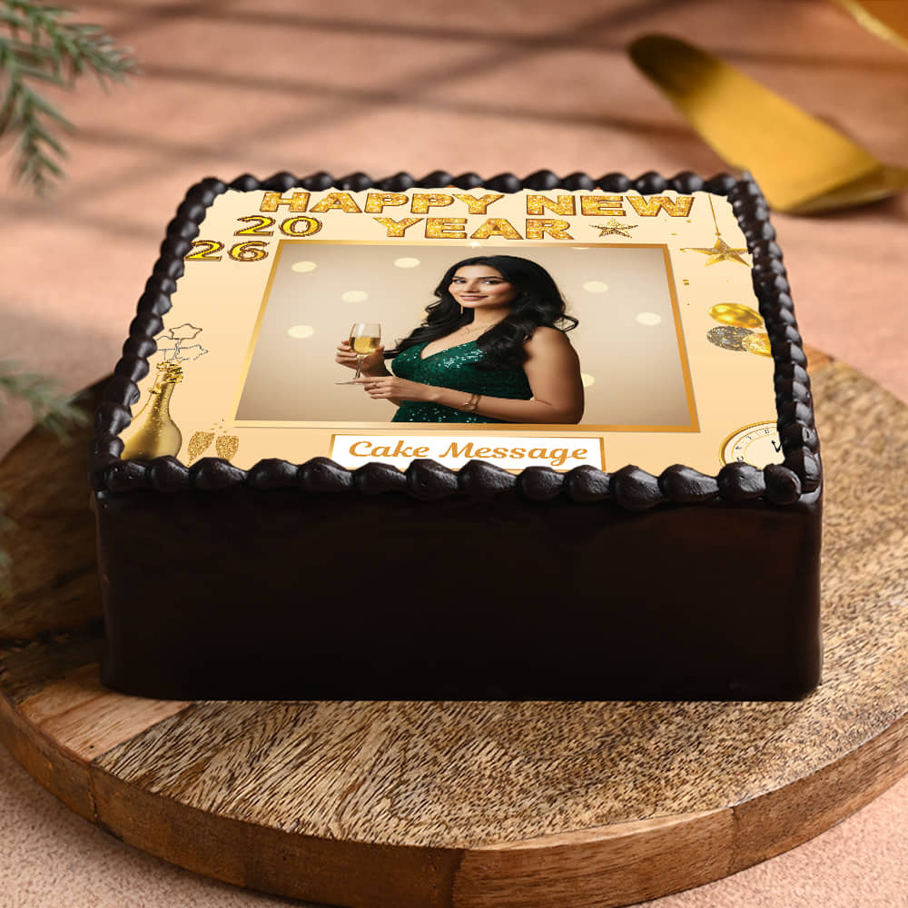 Happy New Year Photo Cake