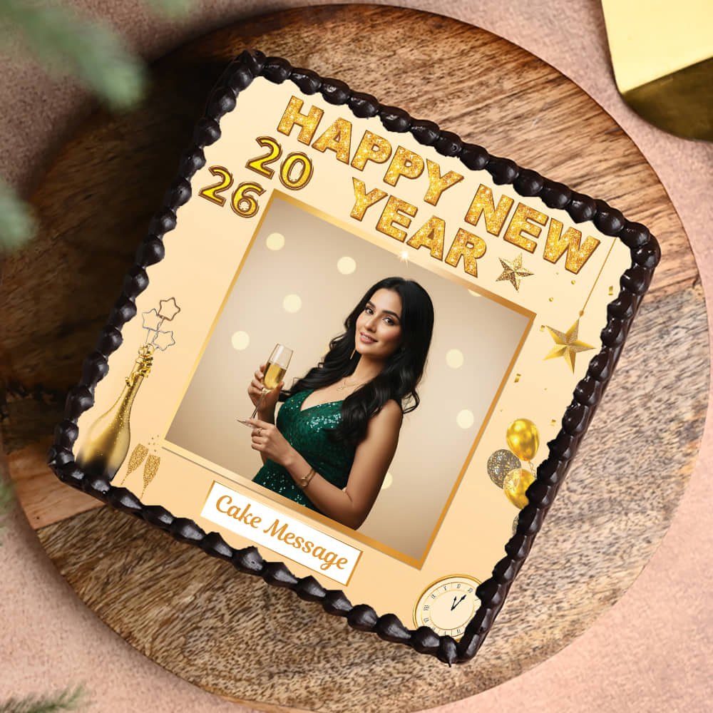 Happy New Year Photo Cake