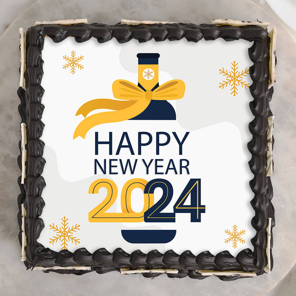 Happy New year Poster Cake