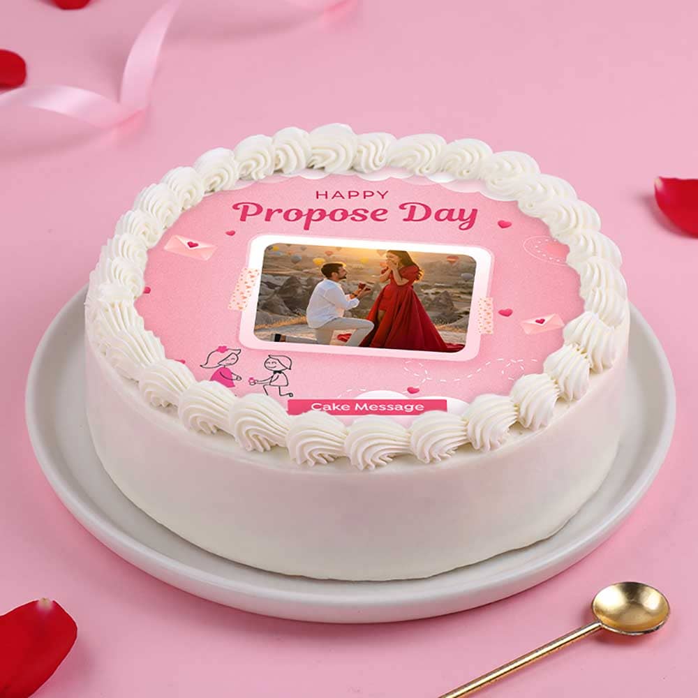 Happy Propose Day Photo Cake Happy Propose Day Photo Cake