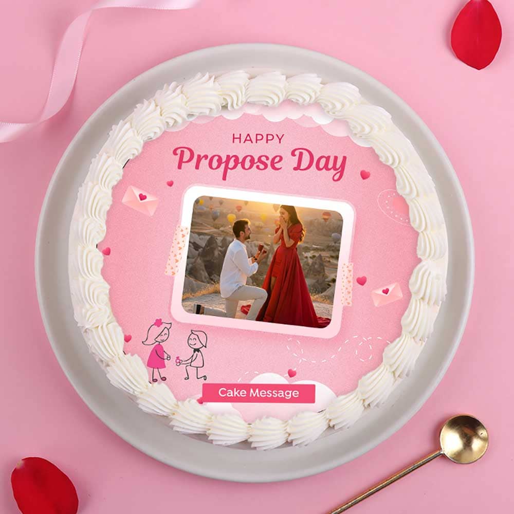 Happy Propose Day Photo Cake