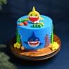 Happy Shark Seabed Fondant Cake