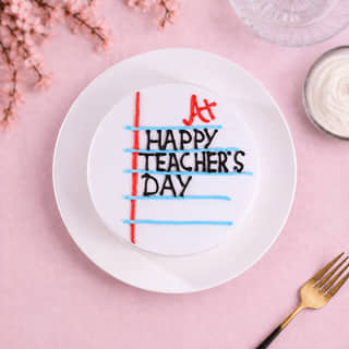 Top View of A Plus Teachers Day Cake Top View of A Plus Teachers Day Cake