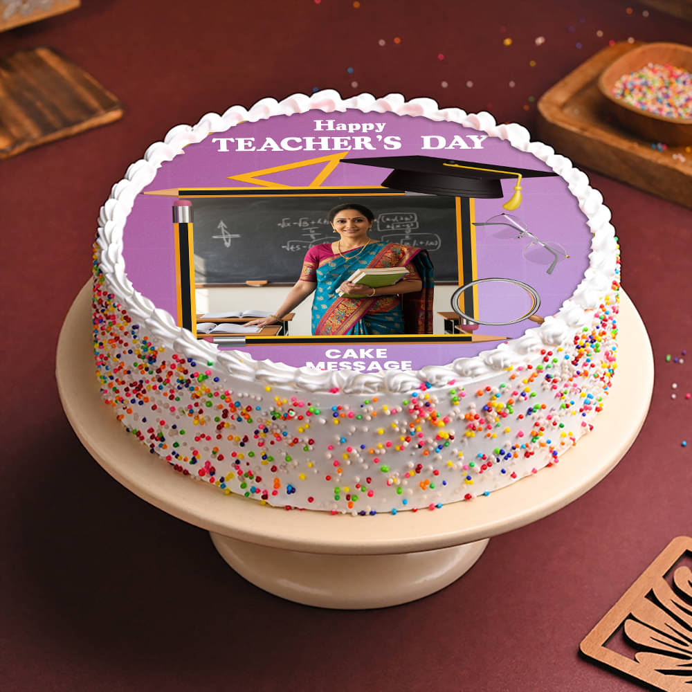 Happy Teachers Day Photo Cake