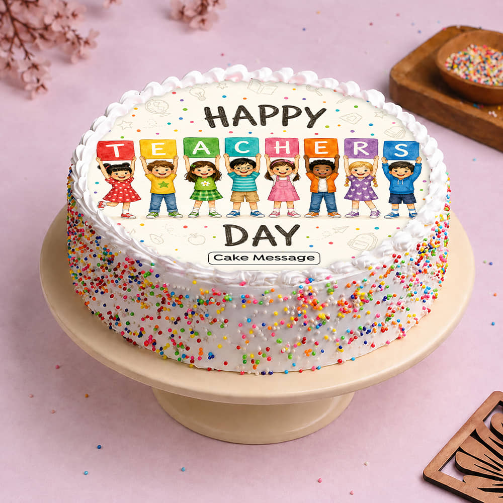 Happy Teachers Day Sprinkle Cake Happy Teachers Day Sprinkle Cake