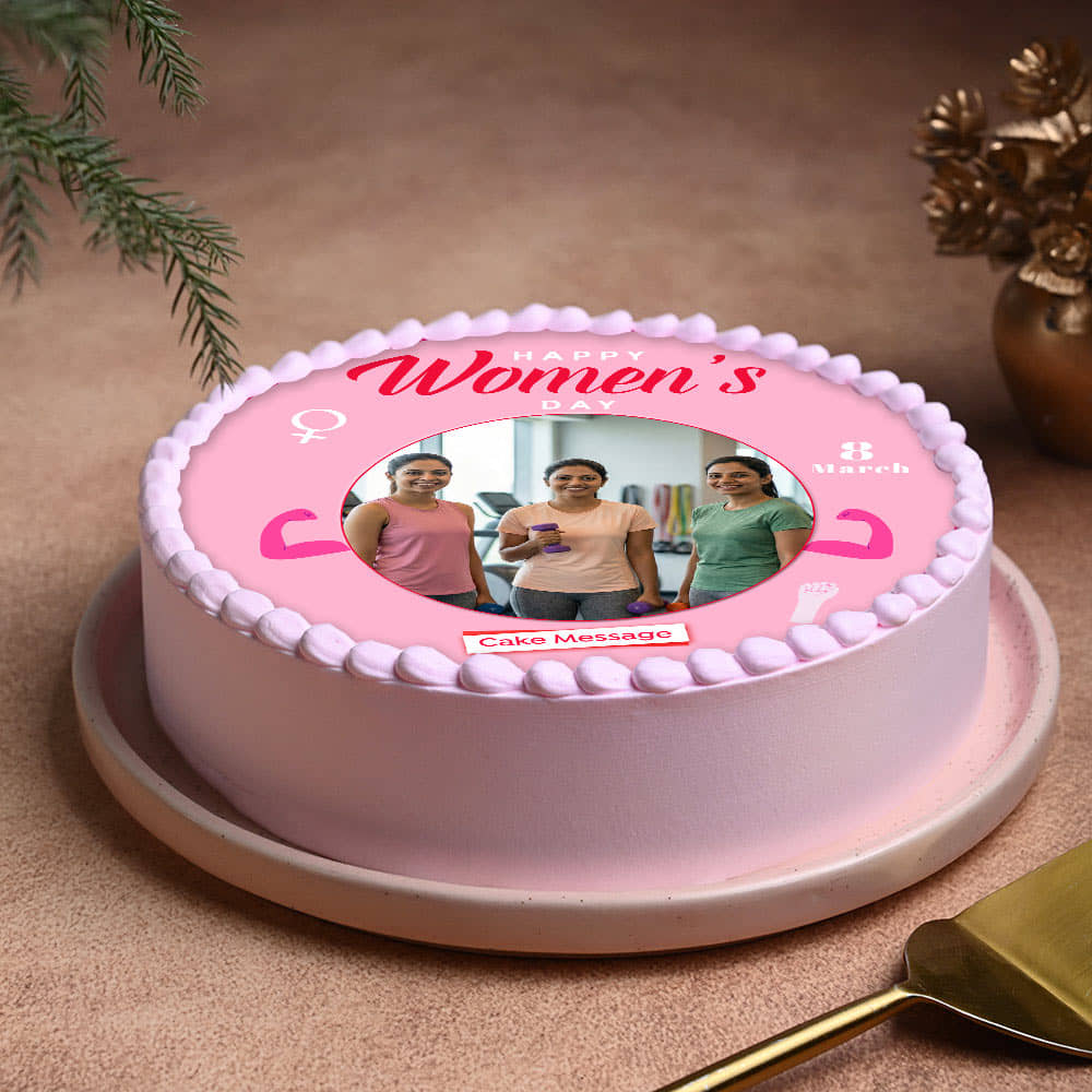 Happy Womens Day Photo Cake