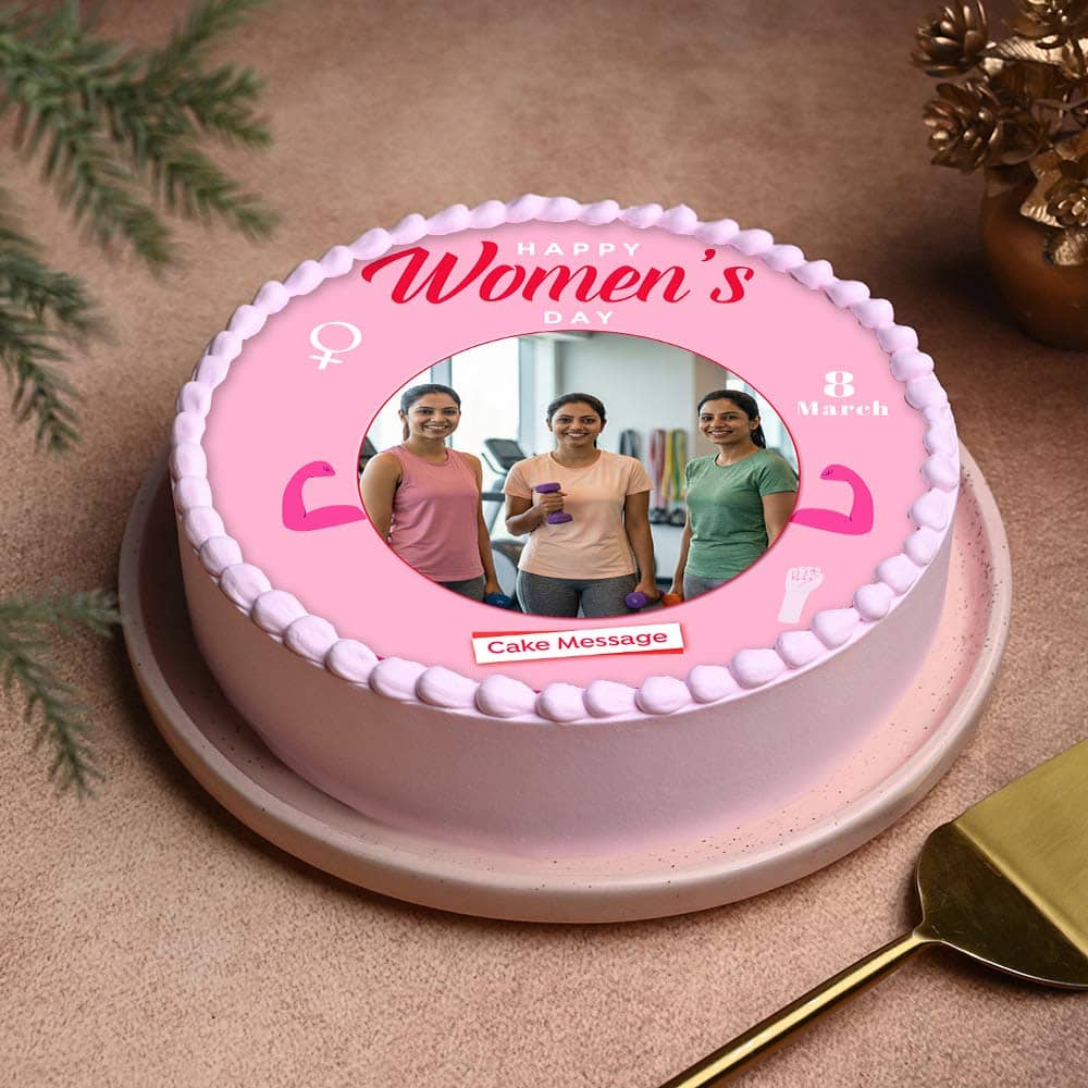 Happy Womens Day Photo Cake