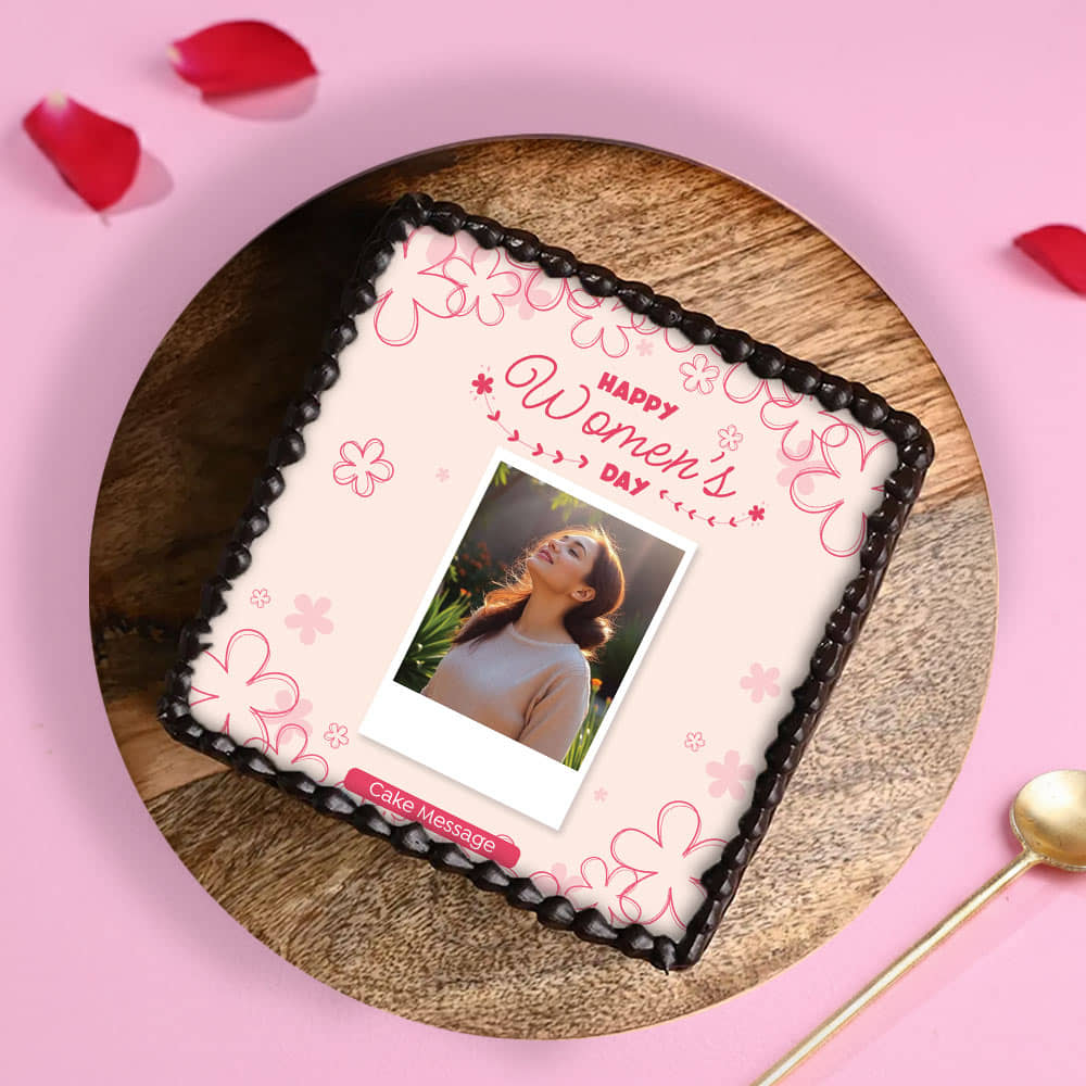 Happy Womens Day Photo Cake