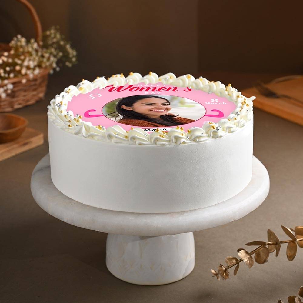 Happy Womens Day Photo Cake