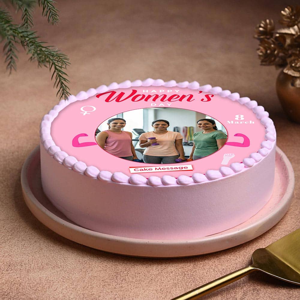 Happy Womens Day Photo Cake